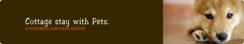 軽井沢の犬・ペットと泊まれる宿コテージ・貸し別荘/貸別荘　軽井沢で犬ペット同伴可能な宿コテージ・貸し別荘/貸別荘　犬・ペット連れ等OKの軽井沢の宿コテージ・貸し別荘/貸別荘